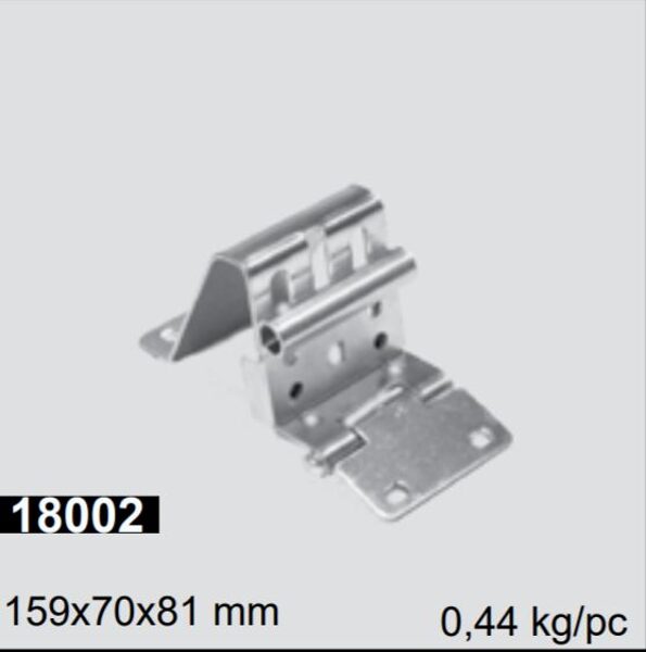 GR18002 Sānu eņģe ar rullīšu turētāju